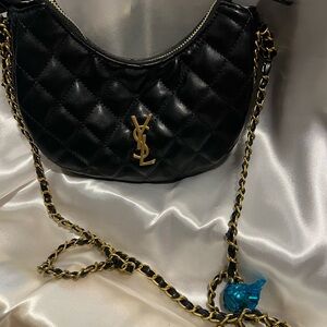 Black Quilted Crossbody Bag